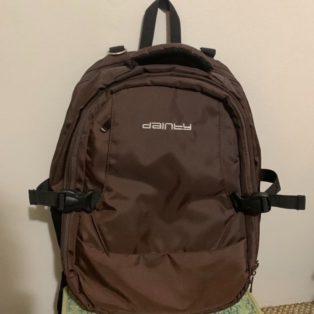 NWOT New Brandname: DAINTY Bookbag Backpack Diaper Bag Chocolate Brown